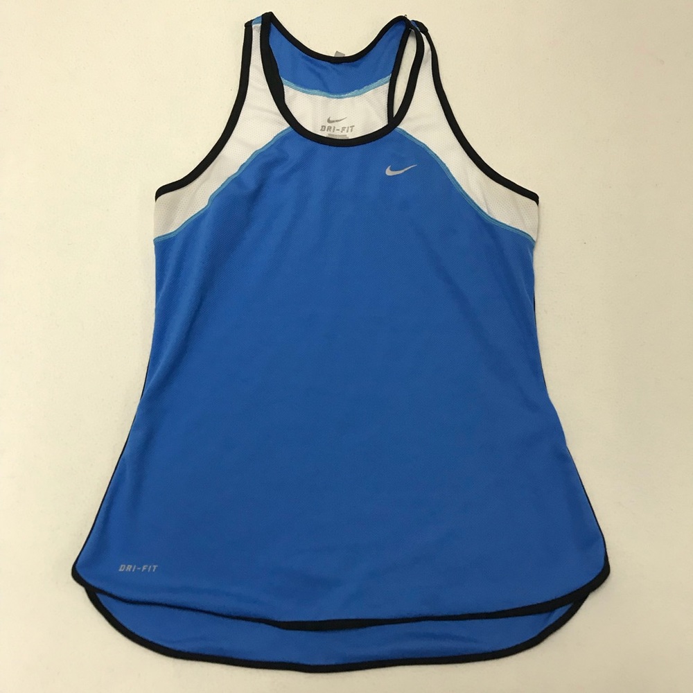 Nike women’s blue and white running Dri Fit Tank